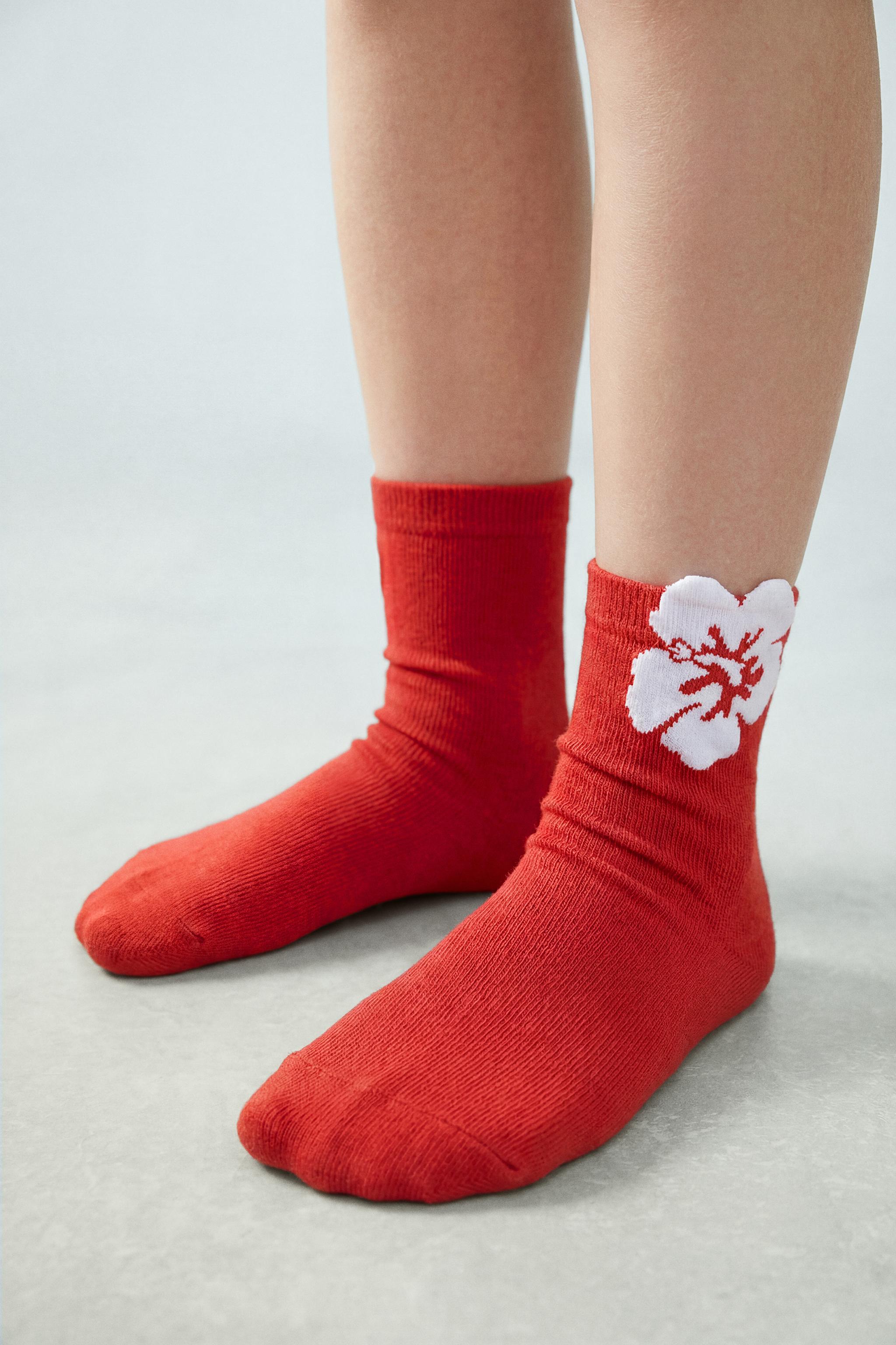 TWO-PACK OF HIBISCUS MID-CALF SOCKS